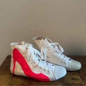 Be & D by Maison Dumain Neon Pink Bright Lights Big City Stiletto High Heel